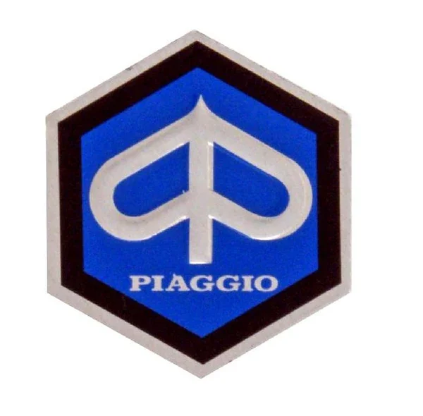 142720040 - STEMMA ESAGONALE "PIAGGIO" DA 26MM PER VESPA 50-90-125 ET3/PRIMAVERA Esclusivo