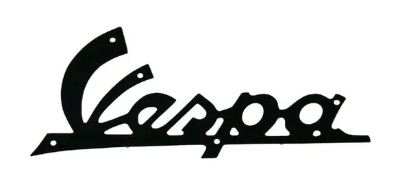 Esclusivo 142720900 - Targhetta nera scudo anteriore Piaggio Vespa 086325