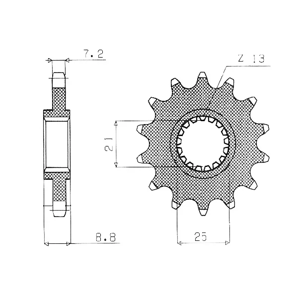 Prezzo Di Fabbrica 542460317 - PIGNONE TRASMISSIONE 'SGR' KAWASAKI ZX-10R NINJA DAL 2008>2013 PASSO 525 DENTI 17