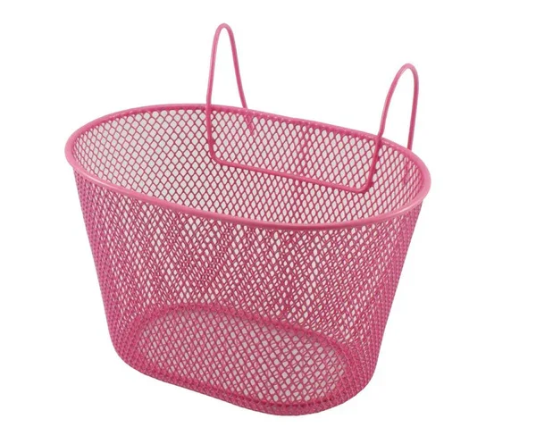Ultima Occasione 588160023 - CESTINO IN FERRO OVALE ROSA PER BICICLETTA BIMBO CON GANCI