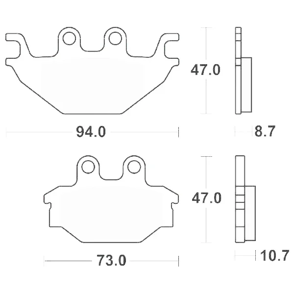 6568100 - SERIE PASTIGLIE FRENO SBS 810 HF (ORGANICA)YZF R1252008-2013MXU2502005-2009 KXR2502004-2007 Nuovo Arrivo