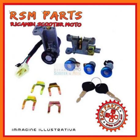 Kit serrature quadro avviamento Kymco AGILITY R16 125 08|12 Vendita Finale