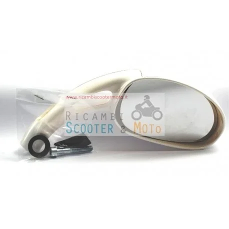 Spedizione Espresso Specchietto Dx Completo Originale Malaguti F 12 F 15 Bianco Smaltato