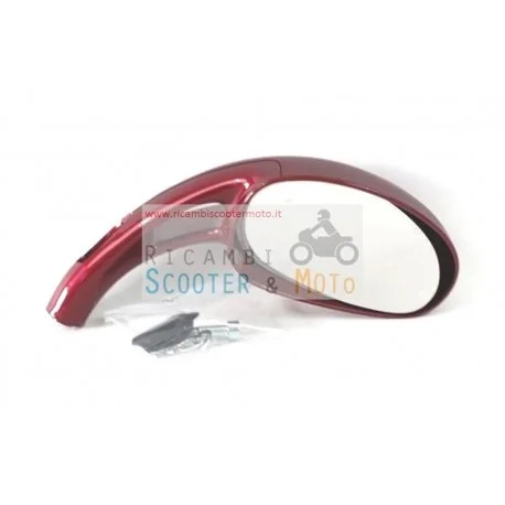 Affare Specchietto Dx Completo Originale Malaguti F 12 F 15 Rosso Magenta