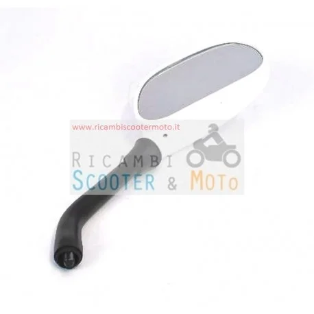 Professionale Specchietto Dx Originale Malaguti F 10 Ciak 125 150 Bianco Smaltato