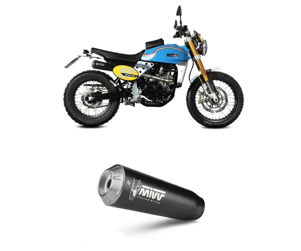 Prezzo Di Fabbrica Scarico Completo MIVV X-M1 Acciaio Inox Nero per FANTIC CABALLERO 500Modelli dal 2021 al 2024 FM.001.SC4B
