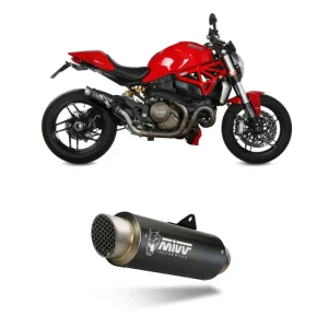 Ultime Pezzi Terminale di Scarico MIVV GP PRO Inox Nero per DUCATI MONSTER 1200/SModelli dal 2014 al 2016 D.030.LXBP