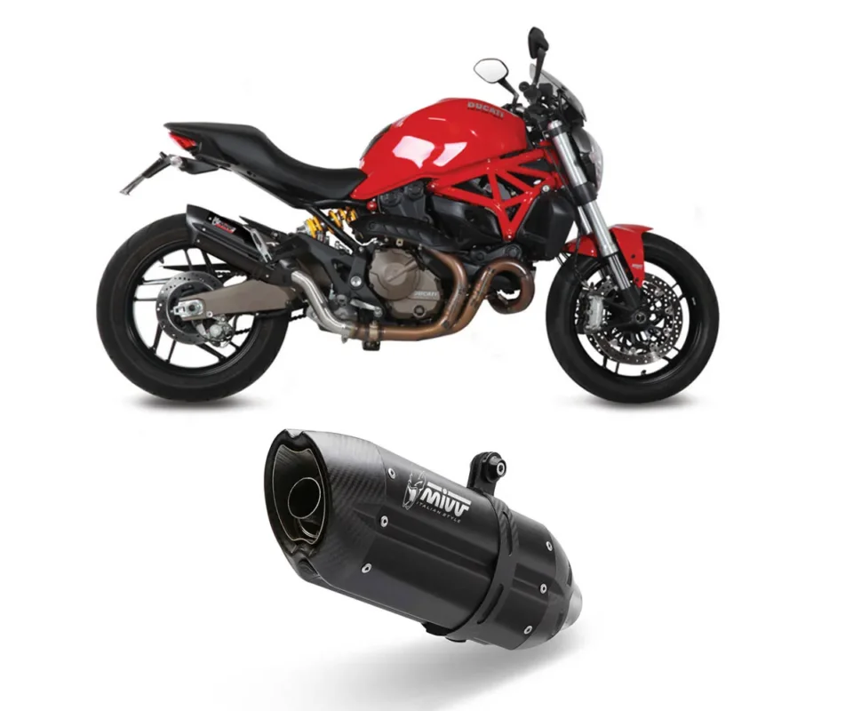 Più Venduto Terminale di scarico MIVV Suono Acciaio Inox Nero per DUCATI MONSTER 821Modelli dal 2014 al 2017 D.030.L9