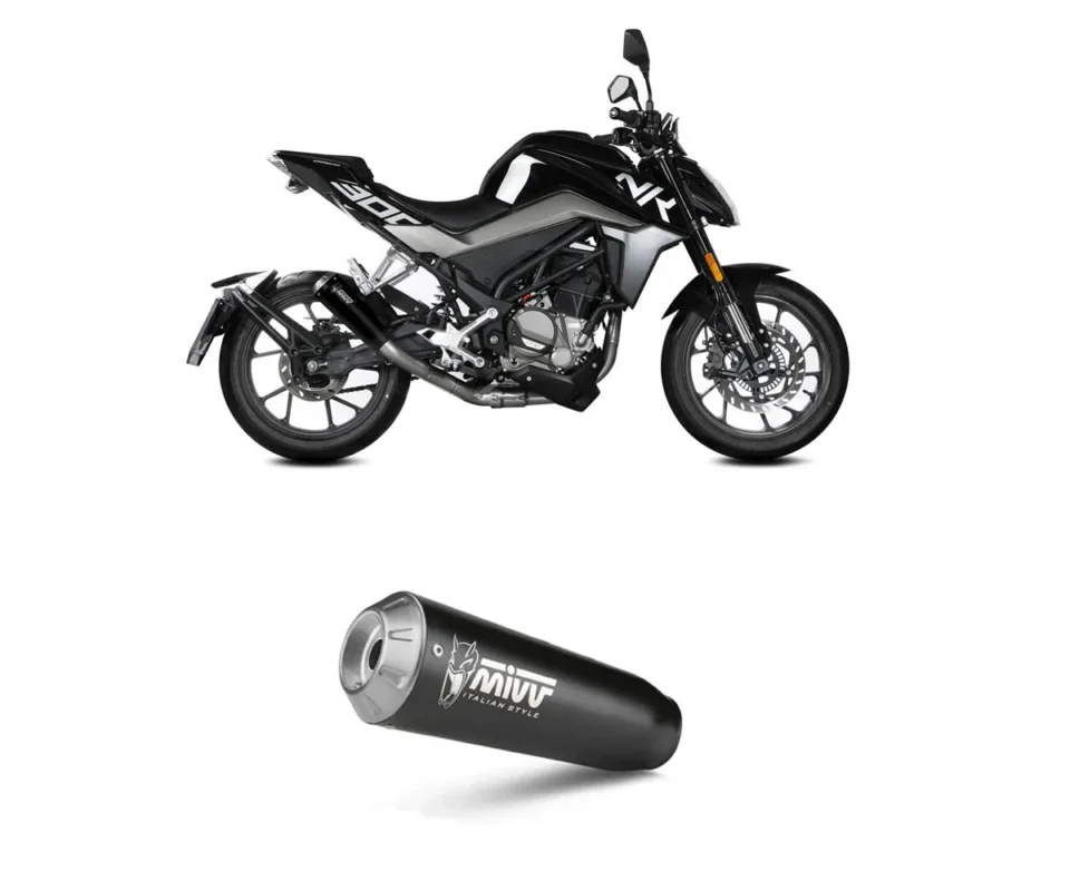 Scarico Completo MIVV X-M1 Black Inox nero Alto per CF MOTO NK 300Modelli dal 2021 al 2024 CF.007.LC4B Miglior Prezzo