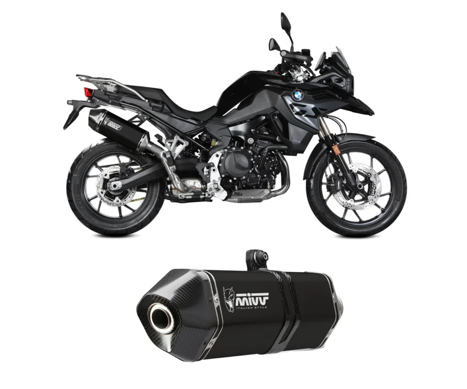 Terminale Scarico MIVV Speed Edge Nero Acciaio inox per Bmw F 800 GSModelli dal 2024 al 2026 B.044.LRB Esclusivo