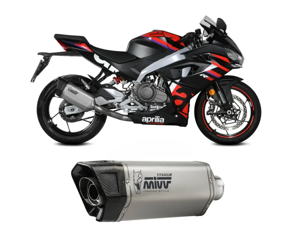 Vendita Finale Scarico Completo Mivv SR-1 Titanio per APRILIA RS 457Modelli dal 2022 al 2024 A.021.LR1T