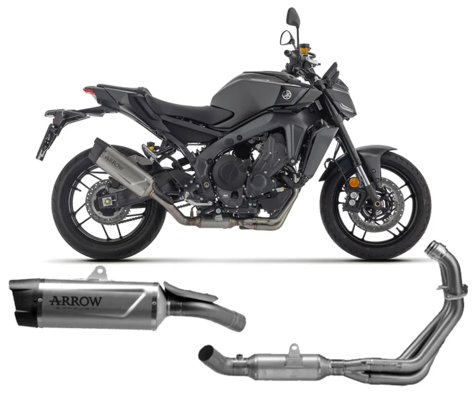 Impianto Scarico Completo Non per uso Stradale Arrow Indy Race EVO Titanio fondello in Carbonio Yamaha MT-09 / SPModelli dal 2024 al 2026 71988PKT + 71070CC Saldi