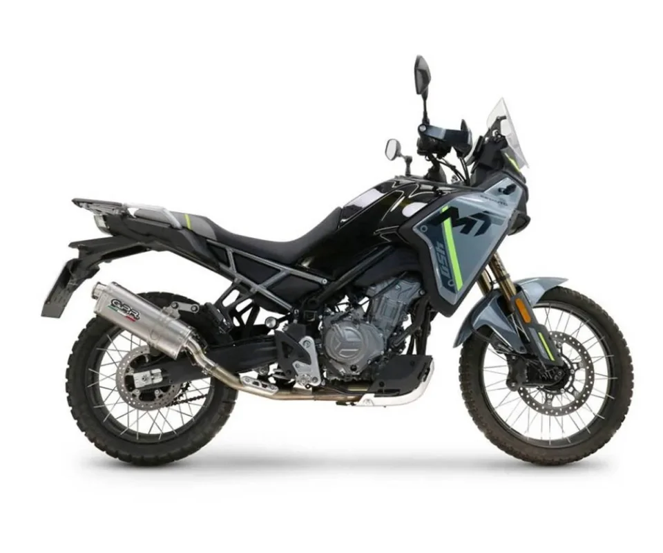 Prezzo Scontato Terminale Di Scarico Gpr Omologato Dune Triovale Titanio per Cf Moto 450 MTModelli dal 2024 al 2026 CF.17.DUNE