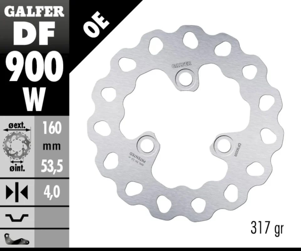 Compra Oggi Stesso Galfer Disco Freno Posteriore WAVE FIXED 190x4mm per MALCOR MTR RACER RModelli: 2022 DF900W