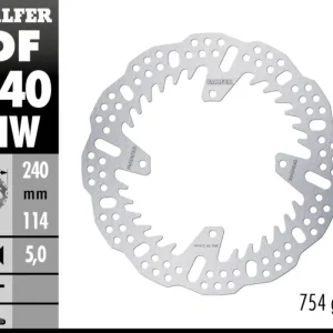 Vendita Finale Galfer Disco Freno Posteriore SHARK FIXED 240X5MM per TM MX 300Modelli: 2015 DF840HW