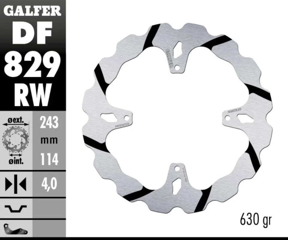 Affare Galfer Disco Freno Posteriore WAVE FIXED GROOVED 243x4mm per TM SMX 450 FModelli dal 2004 al 2014 DF829RW