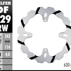 Vendita Finale Galfer Disco Freno Posteriore WAVE FIXED GROOVED 243x4mm per TM MX 300Modelli: 2014 DF829RW