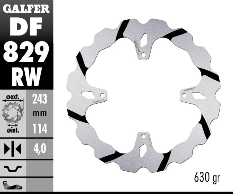 Vendita Finale Galfer Disco Freno Posteriore WAVE FIXED GROOVED 243x4mm per TM MX 300Modelli: 2014 DF829RW