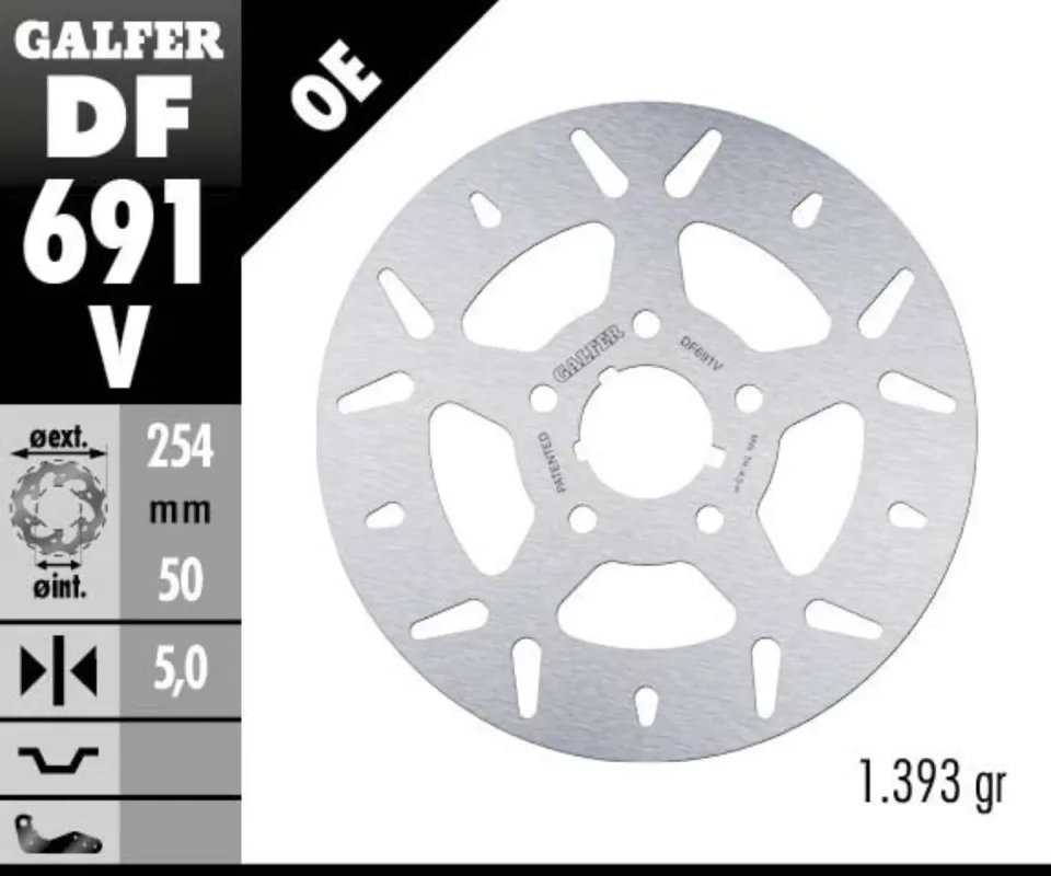 Galfer Disco Freno Posteriore ROUND FIXED 254x5mm per HARLEY DAVIDSON XR 1200 STORZModelli: 2010 DF691V Di Tendenza