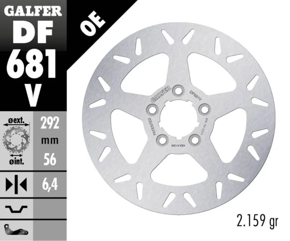 A Buon Prezzo Galfer Disco Freno Posteriore ROUND FIXED 292x6.4mm per HARLEY DAVIDSON FLHXSE3 CVO SGLIDE AGITATORModelli dal 2011 al 2012 DF681V