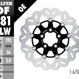 A Buon Prezzo Galfer Disco Freno Posteriore W FLOATING (C. STEEL) 292x5mm per HARLEY DAVIDSON FXD DYNA SUPER GLIDEModelli dal 2008 al 2010 DF681FLW
