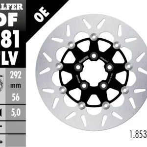 A Buon Prezzo Galfer Disco Freno Posteriore ROUND FLOATING 292x5mm per HARLEY DAVIDSON FLSTC 103 HERITAGE CLASSIC Modelli: 2015 DF681FLV