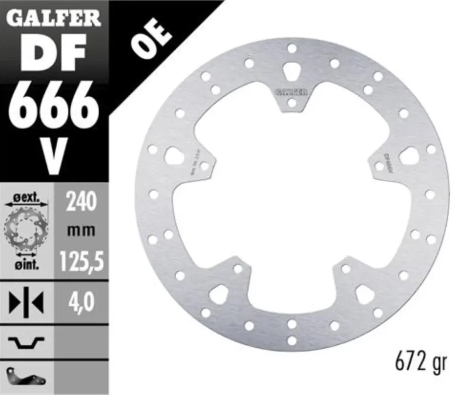 Occasione Galfer Disco Freno Posteriore ROUND FIXED 240X4MM per PIAGGIO X9 AMALFIModelli: 2001 DF666V