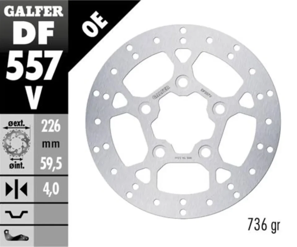 Galfer Disco Freno Posteriore ROUND FIXED 226X4MM per SYM SYMPHONY SR 50 4TModelli: 2015 DF557V Spedizione Espresso