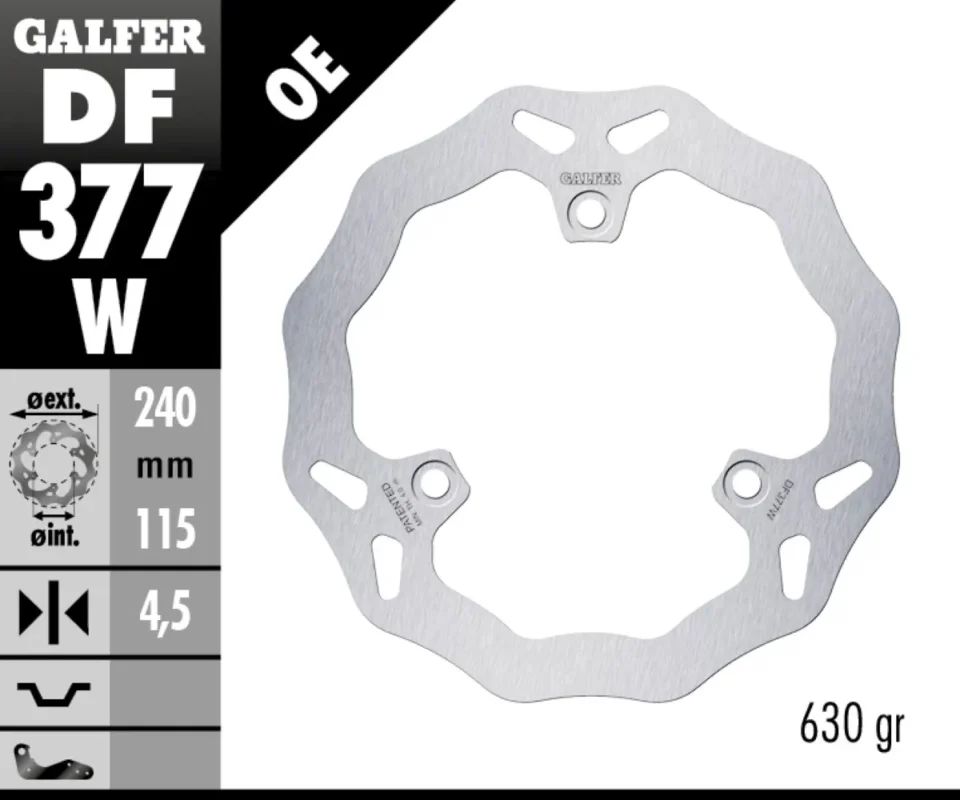 Novità Galfer Disco Freno Posteriore WAVE FIXED 240X4.5MM per SUZUKI UH 125 BURGMANModelli: 2014 DF377W