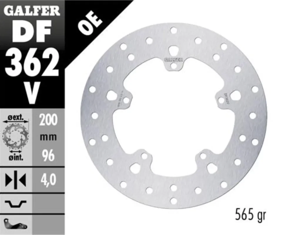 Galfer Disco Freno Posteriore ROUND FIXED 200X4MM per GILERA-PIAGGIO DNA 50 (H)Modelli: 2000 DF362V Prezzo Scontato