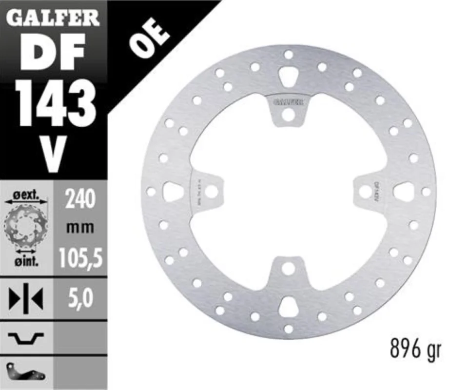 Vendita Finale Galfer Disco Freno Posteriore ROUND FIXED 240X5MM per HONDA FORZA 350Modelli: 2021 DF143V