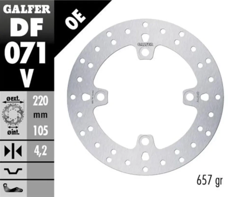 Galfer Disco Freno Posteriore ROUND FIXED 220X4.2MM per HONDA VIETNAM WINNER 150Modelli: 2017 DF071V A Buon Prezzo