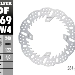 Vendita Finale Galfer Disco Freno Posteriore SHARK FIXED 240X4MM per HONDA RED MOTO CRF 450 RSModelli: 2015 DF069HW4