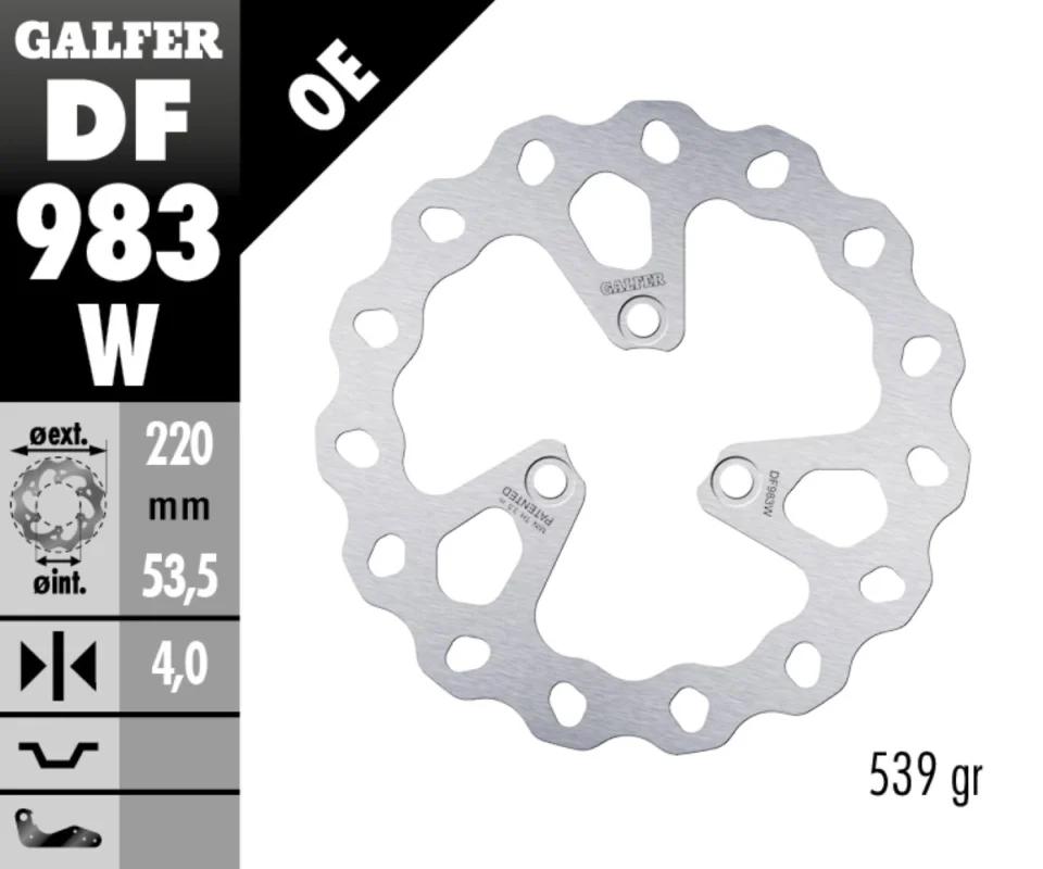 Prezzo Basso Galfer Disco Freno Antreriore WAVE PIT BIKE 240x4mm per YCF SM F190Modelli: 2023 DF983W