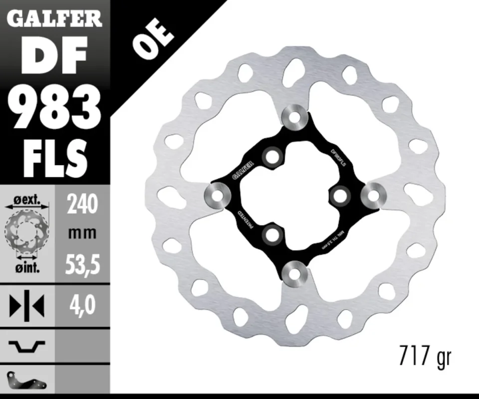 Di Tendenza Galfer Disco Freno Antreriore W FLOATING PIT BIKE 240x4mmper REBEL MASTER RM190 ViperModelli: 2023 DF983FLS