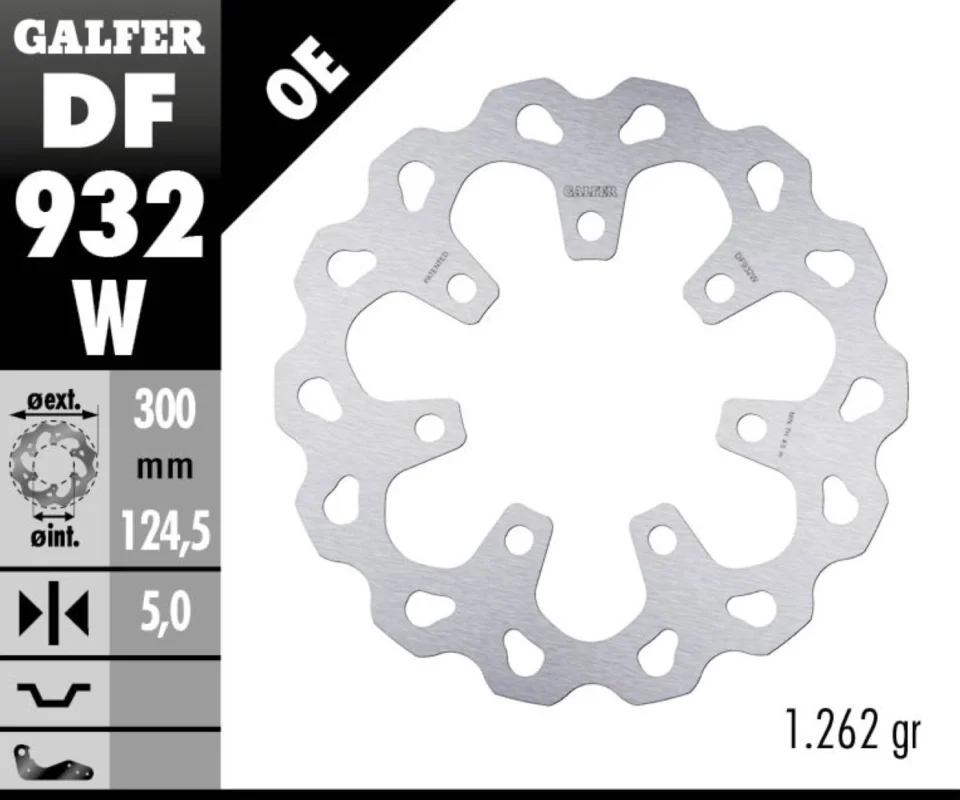 Super Prezzo Galfer Disco Freno Antreriore WAVE FIXED 300x5mm per HARLEY DAVIDSON FLHTKSE CVO ULTRA LIMITED Modelli: 2018 DF932W