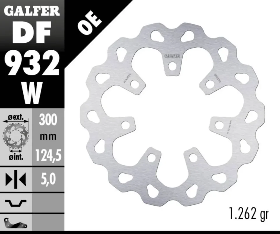 Occasione Galfer Disco Freno Antreriore WAVE FIXED 300x5mm per HARLEY DAVIDSON FLHR ROAD KINGModelli dal 2021 al 2022 DF932W