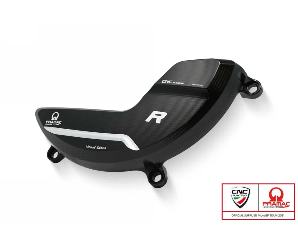 Economico Protezione Frizione A Secco Pramac Racing Limited Edition Cnc Racing Nero/argento Ducati Streetfighter V4 SpModelli dal 2022 al 2023 PR314BPR