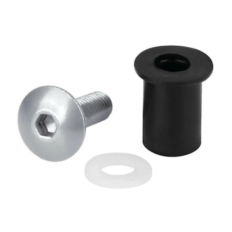 Compra Oggi Stesso Kit Lampa 91650 per cupolino con dadi gommati con viti e rondelle 5 MA 10 pz - Argento