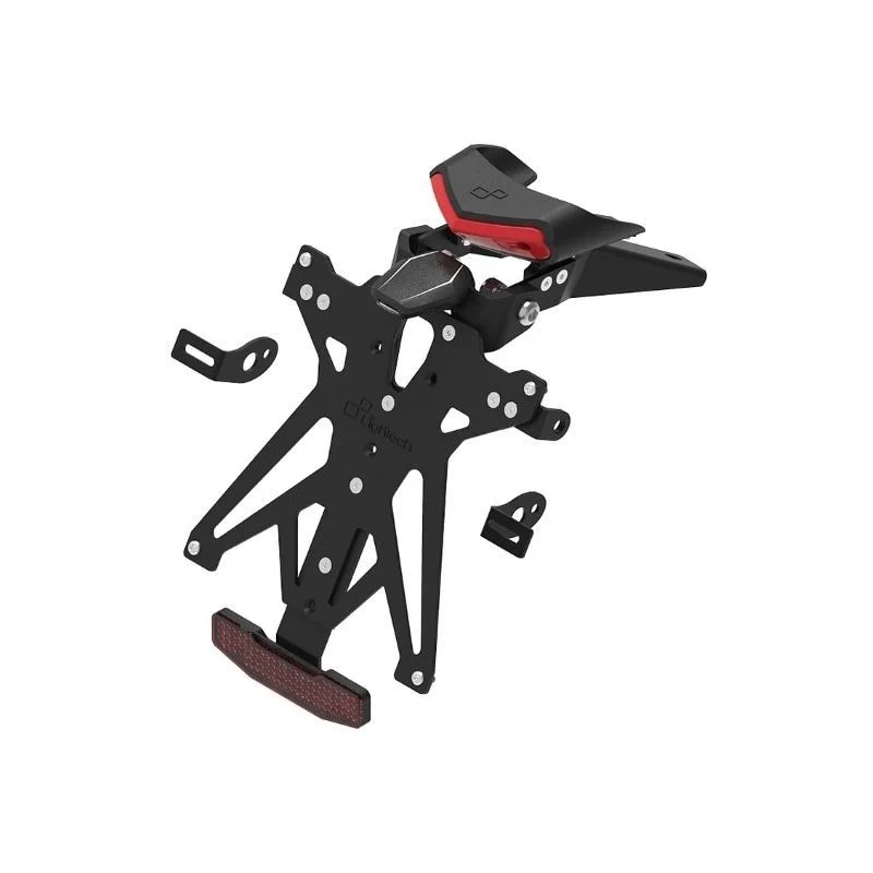 Reso Gratuito Kit Portatarga Lightech Regolabile Ktm con luce targa e Catadiottro
