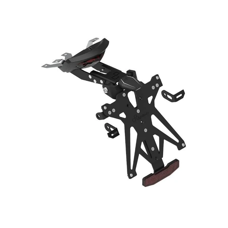 Consegna Rapida Kit Portatarga Lightech Regolabile Triumph con luce targa e Catadiottro