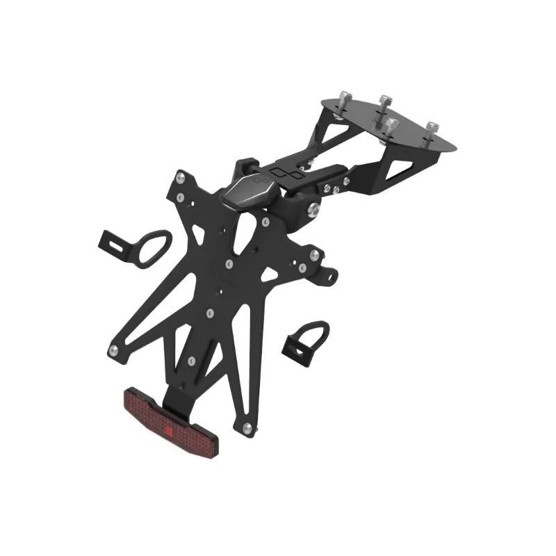Reso Gratuito Kit Portatarga Lightech Regolabile Yamaha con luce targa e Catadiottro